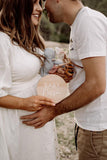 Pine + acrylic Baby Announcement plaque