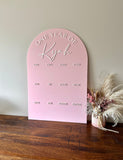 One Year of me Acrylic Photo board + acrylic text