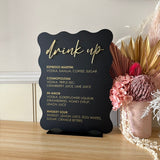 Drink Menu (choice of shape)