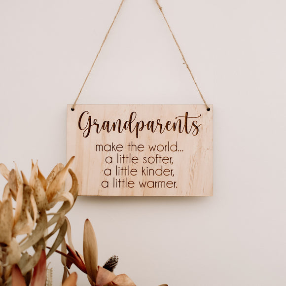 Grandparents hanging plaque