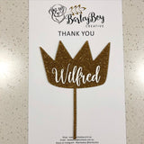 Crown 2 tone cake topper