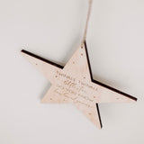 Star engraved pine plaque (twinkle twinkle little star)