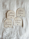 We love you… Arch plaques