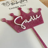 Crown 2 tone cake topper (style 2)