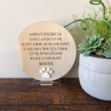 Paw print plaque