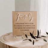 Family Plaque (much more than a word)