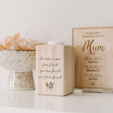 Tea light candle holder (A mother is..)