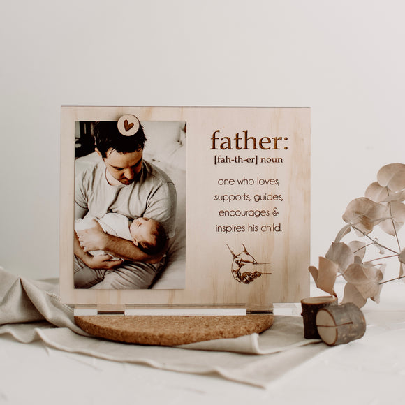 Father + quote photo frame