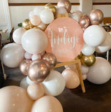 Peach Acrylic circle sign