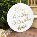 Acrylic circle and vinyl combo