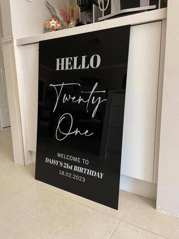 Acrylic + Vinyl sign (large)