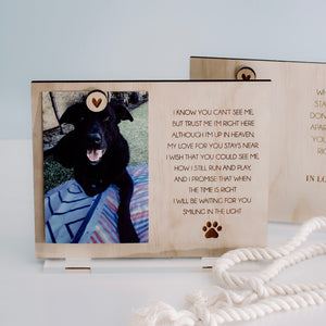 Paw print + quote photo frame