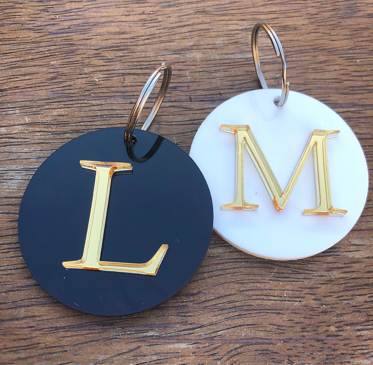 Initial keyrings – Barleyboy Creative