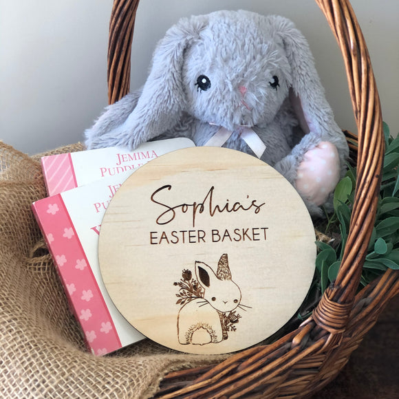 Easter basket name plaque