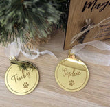 Christmas bauble (paw print)