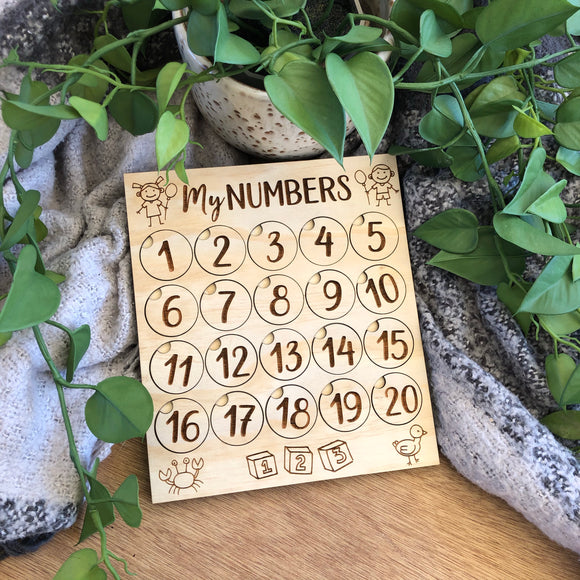 My Numbers Board 1-20
