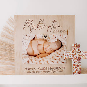 Baptism photo frame customised