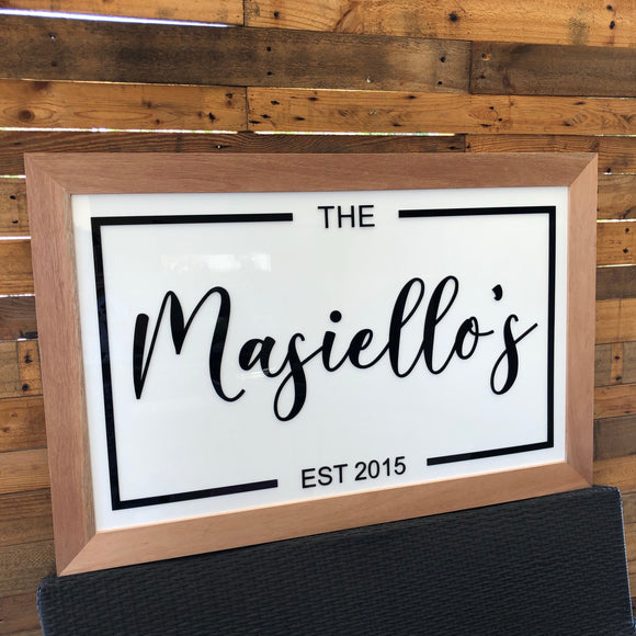 Family name sign