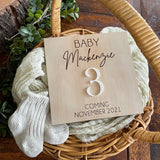Baby number.. coming… plaque
