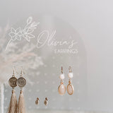 Earring Holder with wooden base
