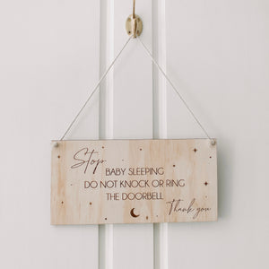 Do not knock, baby sleeping Sign