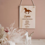 Birth details hanging plaque