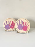Handprint plaque on stand (custom name)