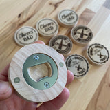 Magnetic Bottle Opener (round style)