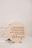 I choose you/ I’d choose you plaque (choice of 1 or 2)