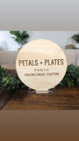 Pine engraved plaque + clear acrylic base