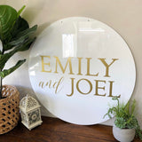 Acrylic circle and vinyl combo