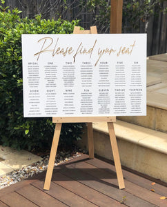 Printed Seating Chart + acrylic detail