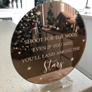Shoot for the moon plaque