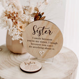 Sister Plaque