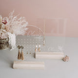Earring Holder with wooden base