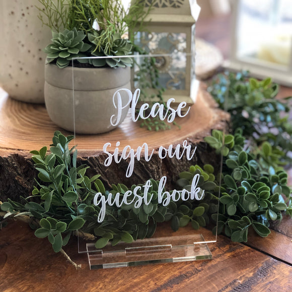 Guest book sign
