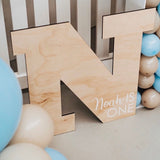 Wooden Letter Sign + vinyl text