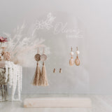 Earring Holder with wooden base