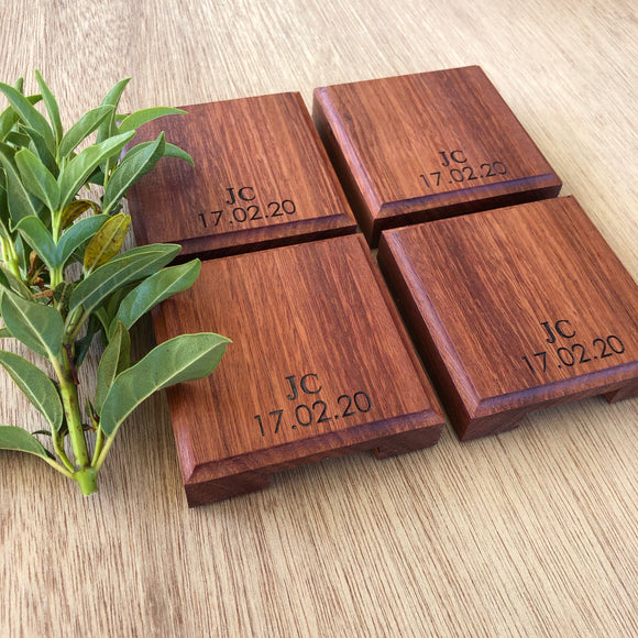 Coaster with bottle opener - Jarrah