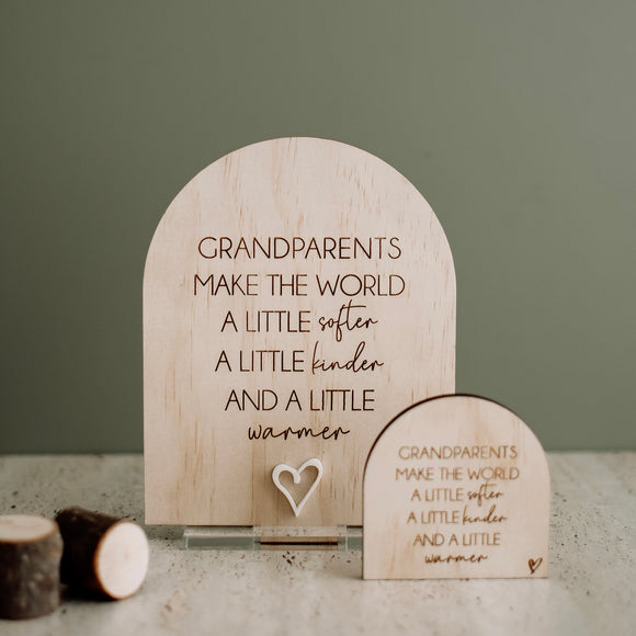 Grandparents arch plaque