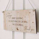 Do not knock, baby sleeping Sign