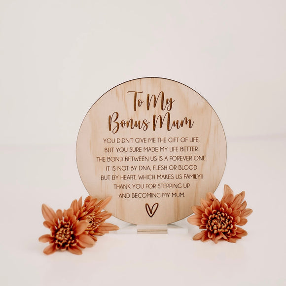 Bonus Mum Plaque