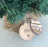 Christmas bauble (paw print)