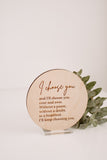 I choose you/ I’d choose you plaque (choice of 1 or 2)