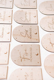 Milestone plaques arch + moon and stars (set of 14)