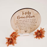 Bonus Mum Plaque