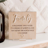 Family Plaque (much more than a word)