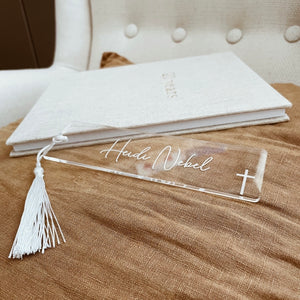 Bookmark (clear acrylic) with cross